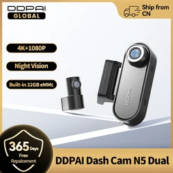 DDPAI 4K Dash Cam N5 Dual Front and Rear 4K Ultra HD Resolution AI Dash Camera NightVIS ADAS GPS  Auto record