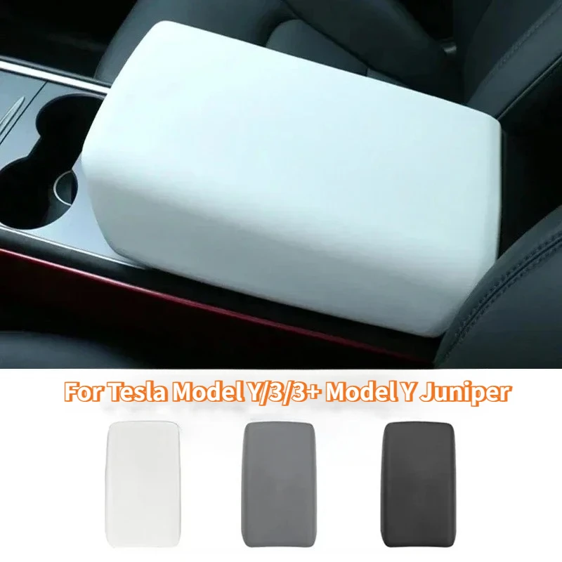 TPE Mittelkonsolen-Armlehnenabdeckung für Tesla Model Y/3/3+ Juniper Finish Schutzgehäuse Auto-Zubehör – Detail 1