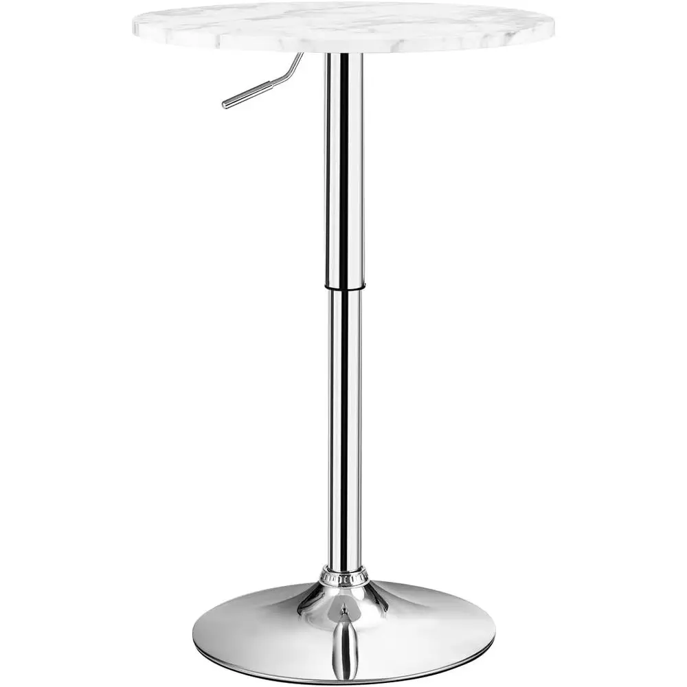 

Белая мраморная столешница 360 ° Вращающийся бистро-стол для кухни и ресторанов