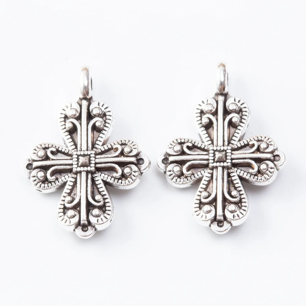 6 Pcs /Lot Cross Vintage Zinc Alloy Charm Metal Pendant DIY Jewelry Discovery Making Accessories