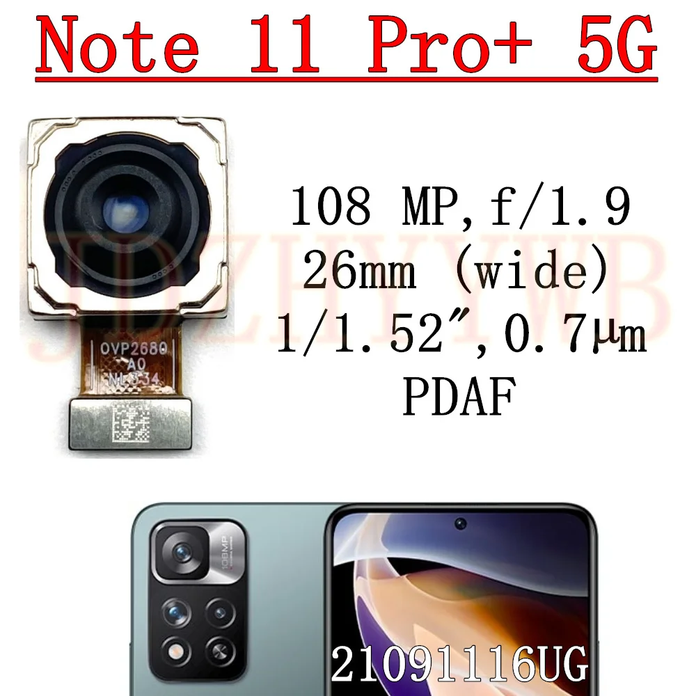 Front Rear Backside Camera For Xiaomi Redmi Note11Pro+ Note 11 Pro+ 5G Frontal Selfie Back Facing Main Camera Module Flex Cable