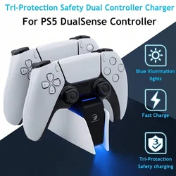 Controller Charging Station 3705 with Dual Fast Charger Dock for PS5 DualSense Wireless Controller with LED Charging Indicators