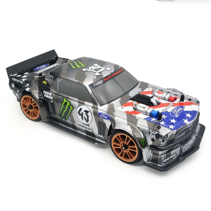 New EX16 Blasted Mustang 1/16 Simulation Flat Road Vehicle Rtr Super Run Rc Brushless Remote Control Car Toy Gift