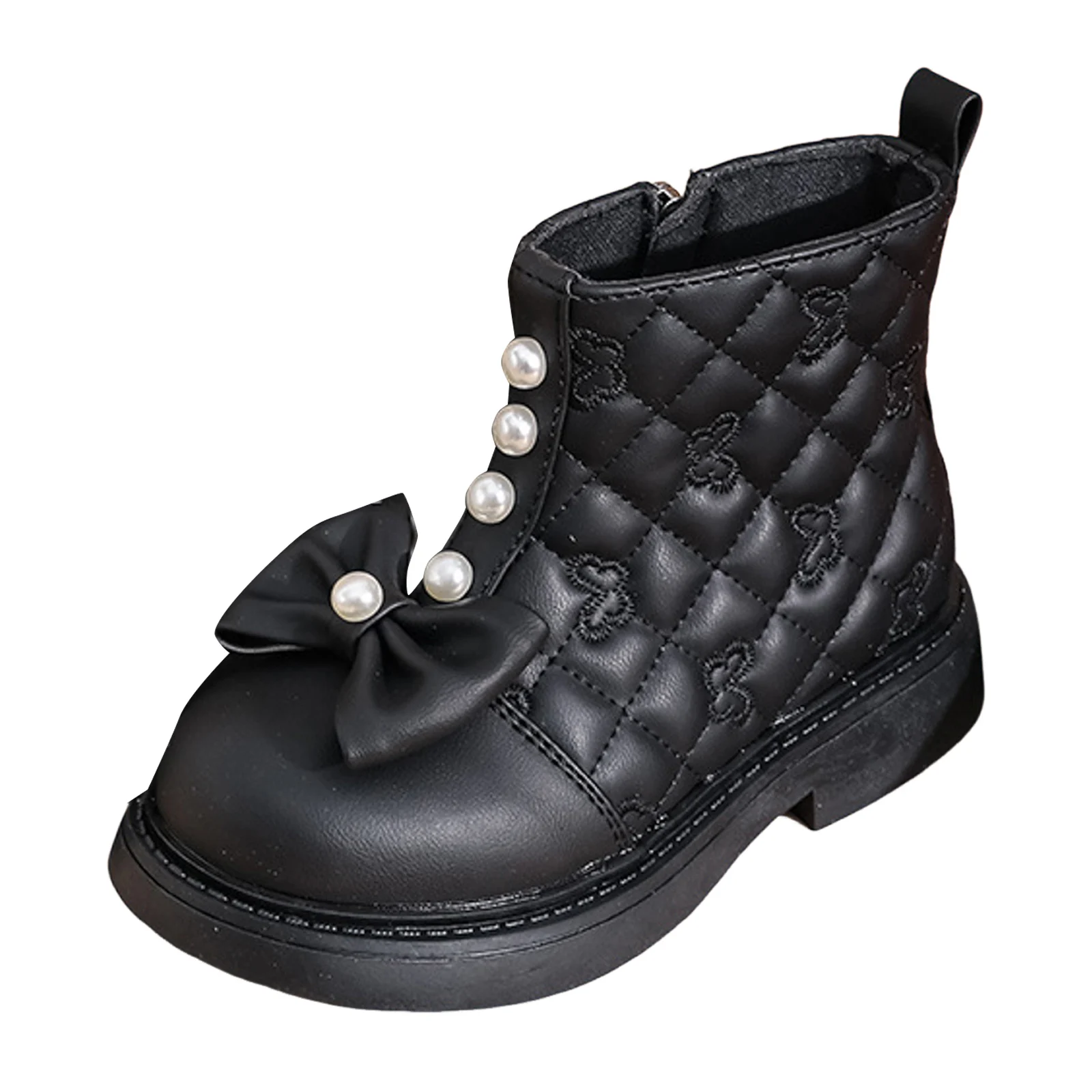 

Непромокаемые сапоги для девочек. Зимние детские кожаные сапоги с бантом для девочек. Детские удобные короткие сапоги в стиле вестерн для маленьких девочек.