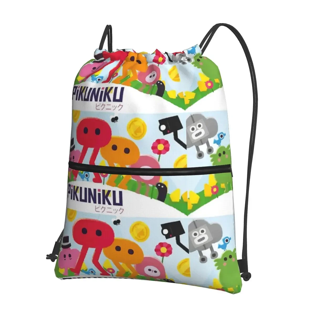 Pikuniku Portable Backpacks Drawstring Bag Fashion Drawstring Bundle Pocket Book Bags For School Students