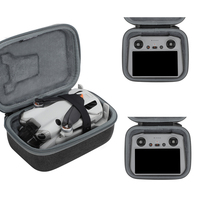 Gray Storage Bag For DJI Mini 4 Pro Case Portable Hard Nylon Carrying Hand Box Handle Body RC 1/2 RC-N1/N2 Remote Control Cover