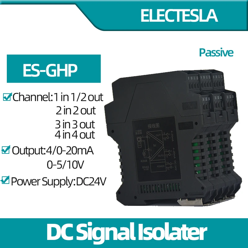 DC Signal Isolator Converter Isolation Sensors Current Voltage Transmitter Multiple Input Multiple Output 4-20mA Passive