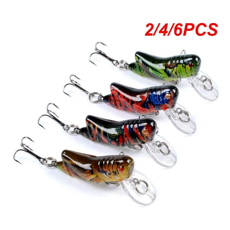 2/4/6PCS Lure Tensile High Degree Of Simulation Length 4.5cm Abs Plastic Material Fishing Supplies Bait Preservative