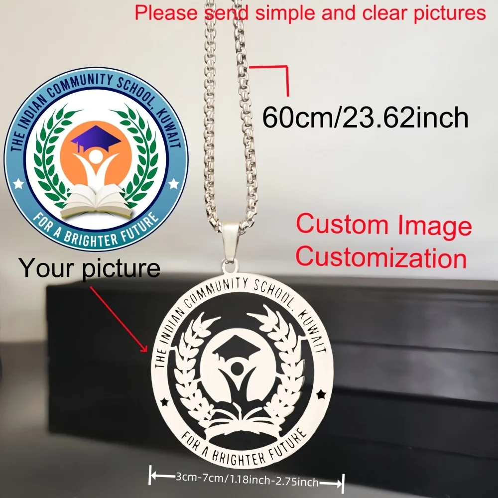 

Graduation Season Men Necklace,Custom With Pictures Dates And School Names Stainless Steel Pendant,Classmate Teacher's Day Gifts