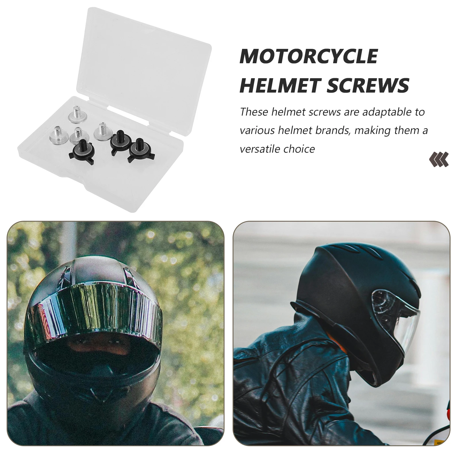 

7 Piece Motorcycle Screws Kit Universal Plastic Dirt Bike Visor Replacement Parts AccessoriesHelmet Visor Repair Long