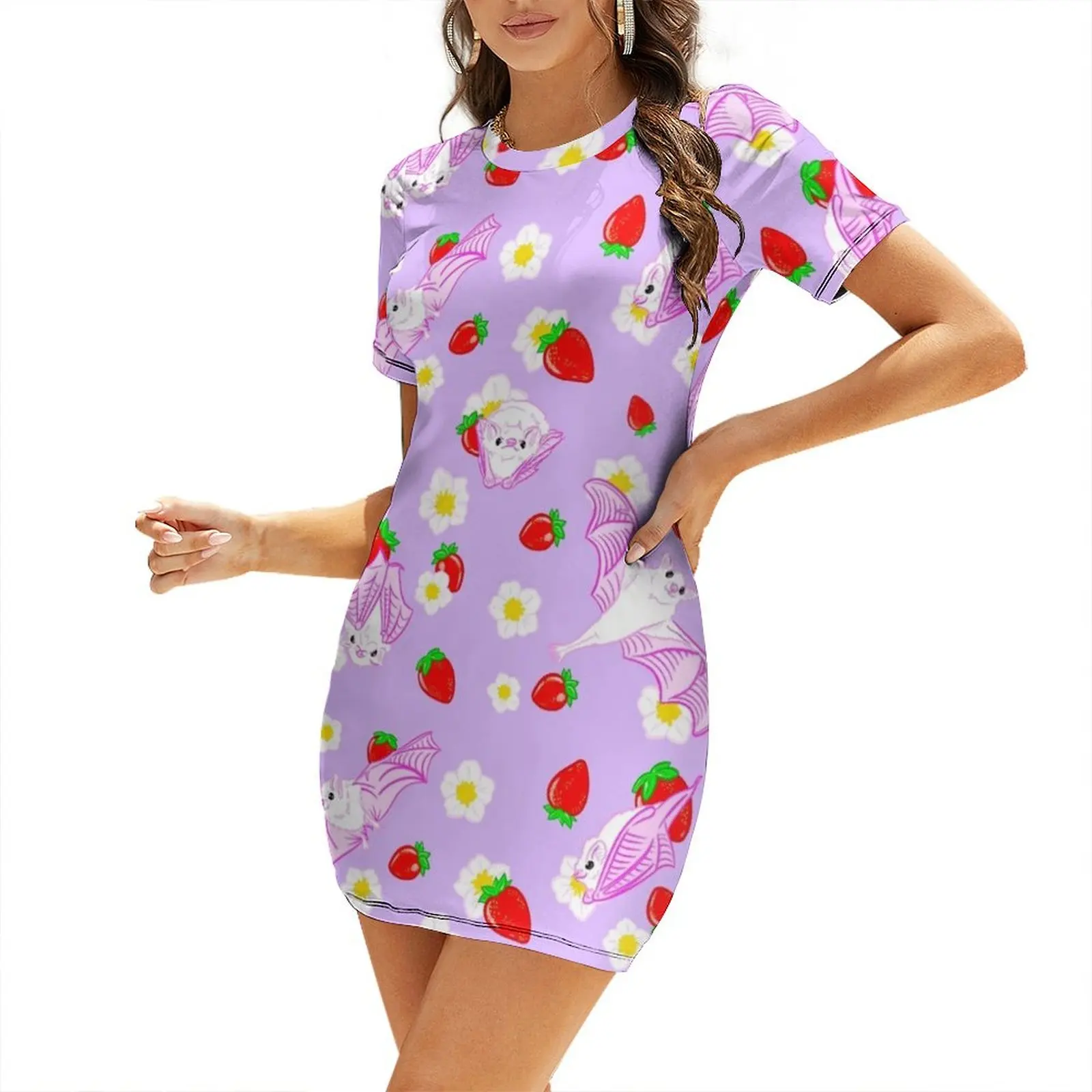 

Kawaii Ghost Bats Short-Sleeved Dress women dresses clothes for woman