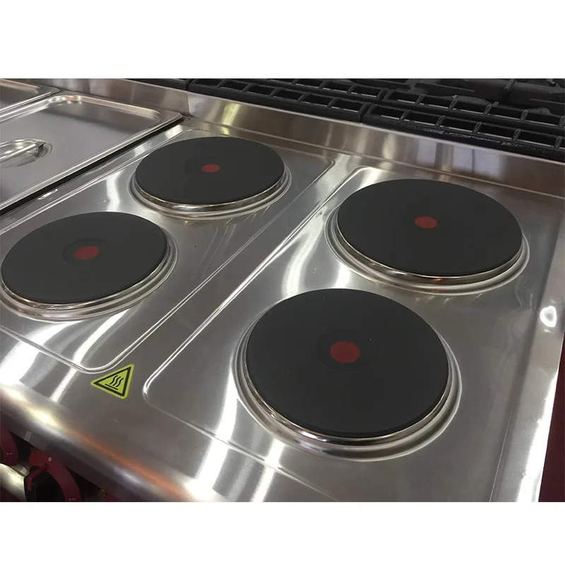 موقد طبخ كهربائي عمودي متعدد الوظائف بأربعة رؤوس، وعاء كهربائي من الفولاذ المقاوم للصدأ عالي الطاقة ببطء