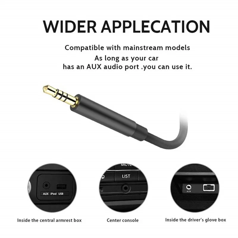 3.5 Jack Aux Audio Cable Type C to 3.5mm Jack Adapter Cable Speakers Car Phone Accessories USB C Adapter Wire Adapter Cord 1.5m