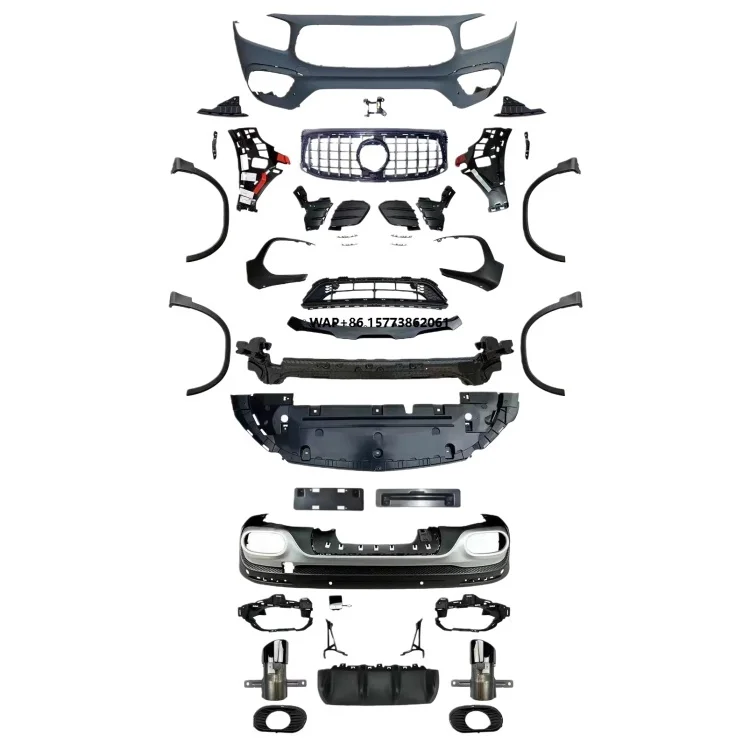 

Для GLB200, 220, 180, GLB35: Модифицированный передний бампер, решетка радиатора GT, накладка на задний бампер, насадка на выхлопную трубу