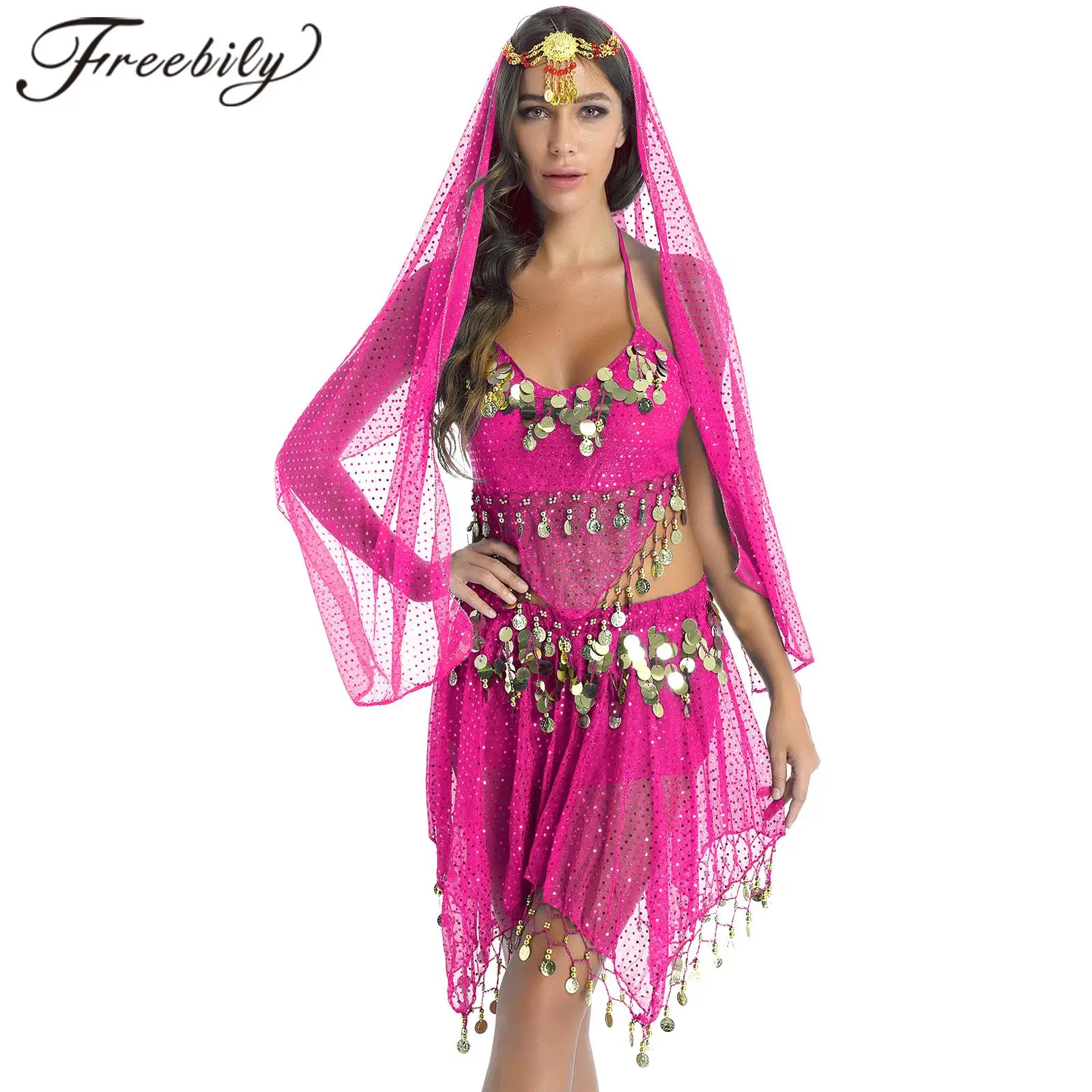 

Women Belly Dance Costume Indian Dancing Costume Sets Dancewear Egyption Egypt Bollywood Clothes Oriental Lady Bellydance Dress