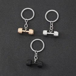 Fashion Dumbbell Metal Keychain Outdoor Sports Accessories Gym High-end Couple Bag Pendant for Men Women Fitness Small Gifts