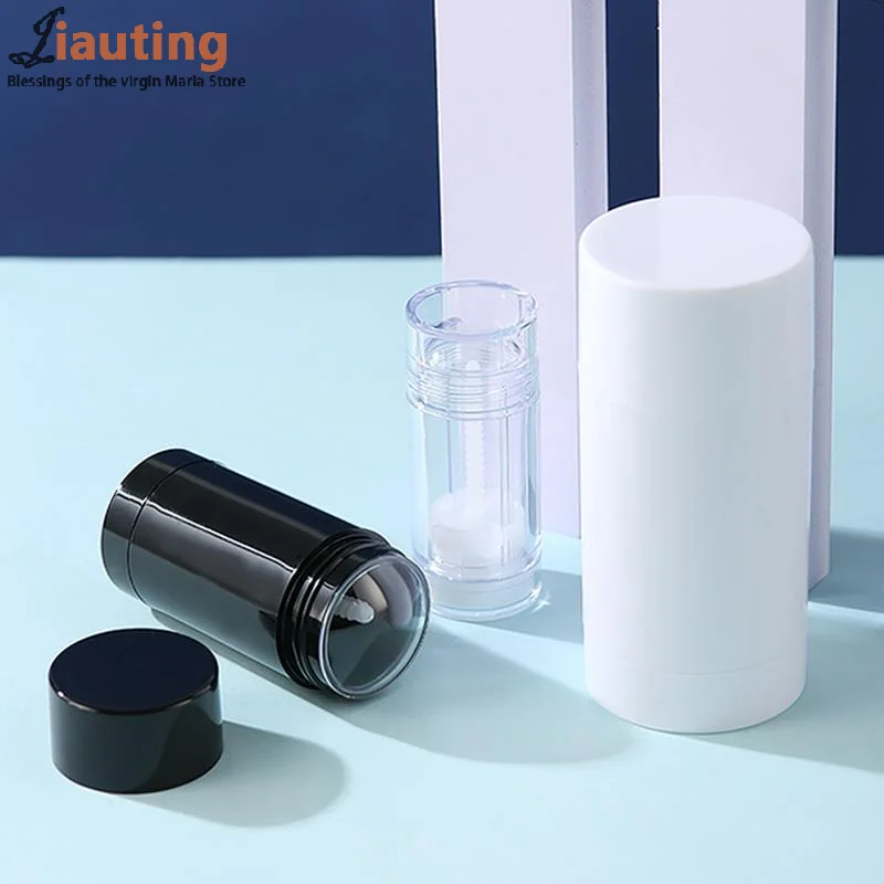1 Pcs 40/75g Empty Balm Container Refillable Plastic Twist-Up Bottle For DIY Natural Crystal Deodorant Stick Cosmetics Tube