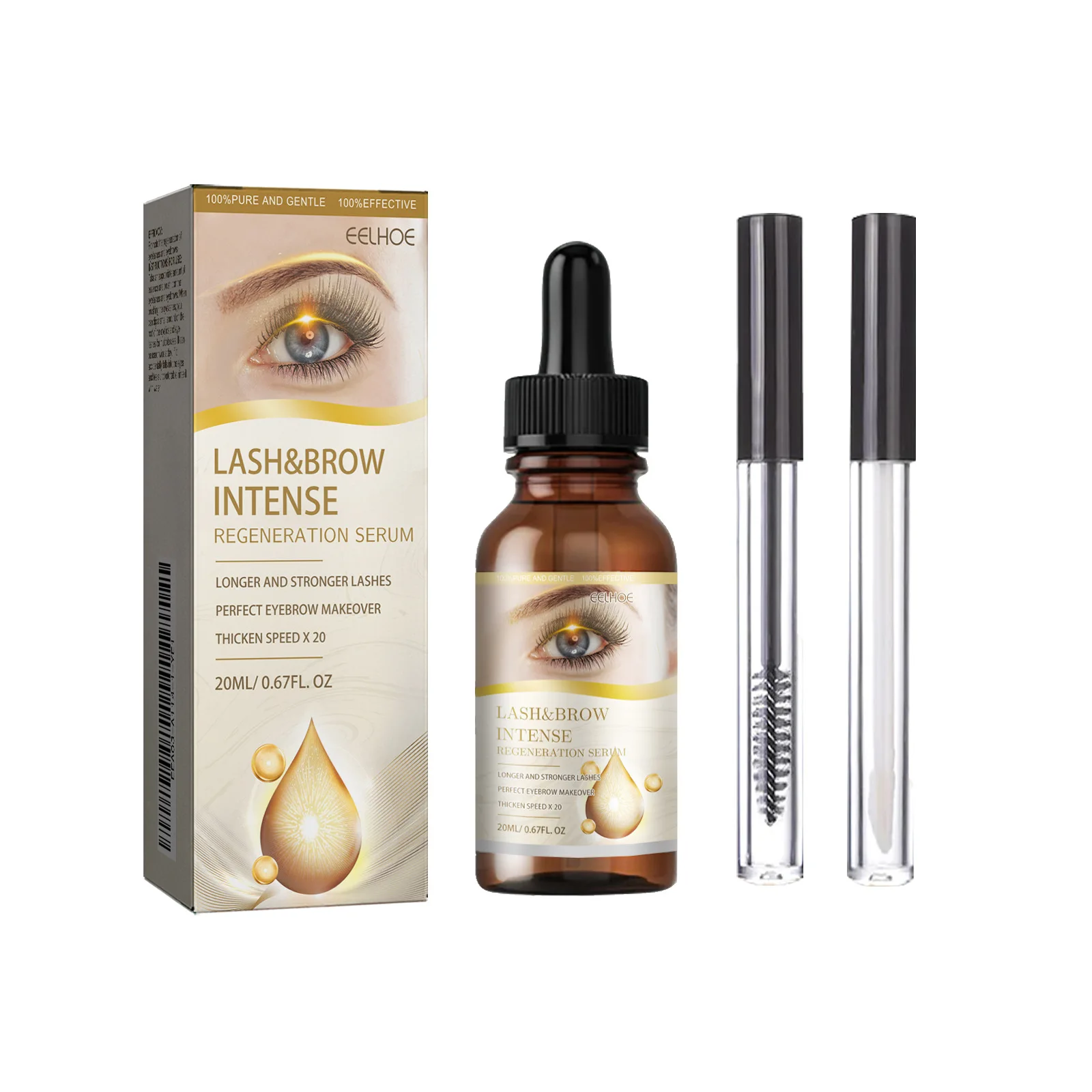 EELHOE Norishing Wimpergroei Vloeibare Wimpers Snelle Groei Serum Verlenging Krul verlengen dikker Behandeling Wimper Serum