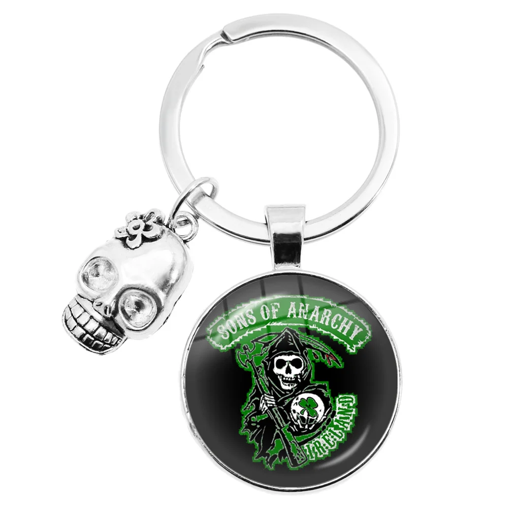 Freedom Symbol Sons of Anarchy Key Chain Rock Punk Keyring Vest Cosplay Purse Bag Skeleton Accessories Keychains