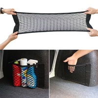 Car Trunk Double-layer Mesh Pocket Storage Mesh Bag Car Back Rear Trunk Organizer Vehicle Supplies