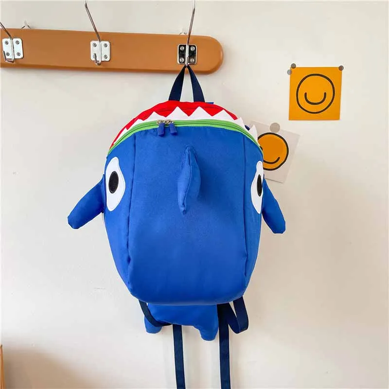 New Cartoon Shark Shoulder Bag Kids Outing Travel Cute Quirky Backpack Large Capacity Storage Backpacks Kids Birthday Gifts