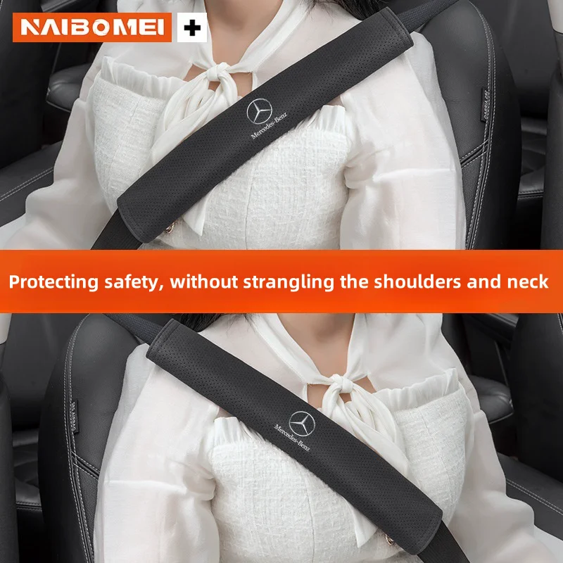 

Car Suede Seat Safety Belt Cover Belts Shoulder Protector Pad Mercedes Benz A B C E S Class SLK GLS GLK GLC GLA Vito CLA CLS ML