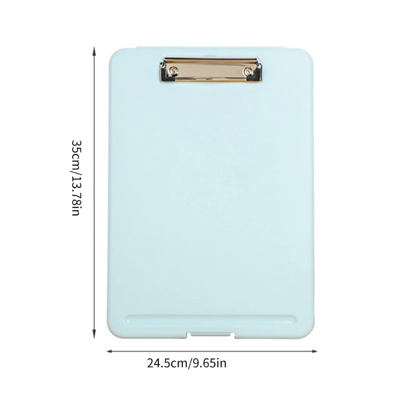 2-in-1 Clipboard with File Storage Case Portable Document Organizer Waterproof File Folder for Hospital Nurse Doctor