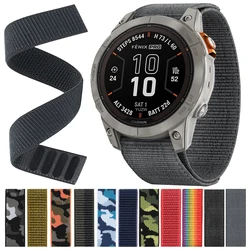 26 22mm QuickFit Nylon Loop Wacth Strap For Garmin Fenix 7X 7 Pro 6 6X GPS 5 5X PLUS 3 HR Elastic Braid Band Epix Gen 2 Bracelet