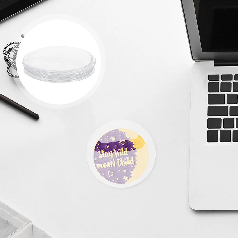 

20pcs Clear Badge Covers Portable Coin Protection Covers Storage Display Durable Transparent Round Badge Protectors Reusable