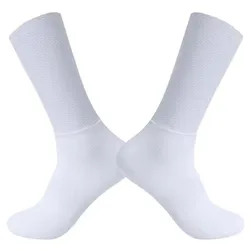 Anti Slip Silicone Summer Aero Socks Whiteline Cycling Socks Men Bicycle Sport Running Bike Socks Calcetines Ciclismo