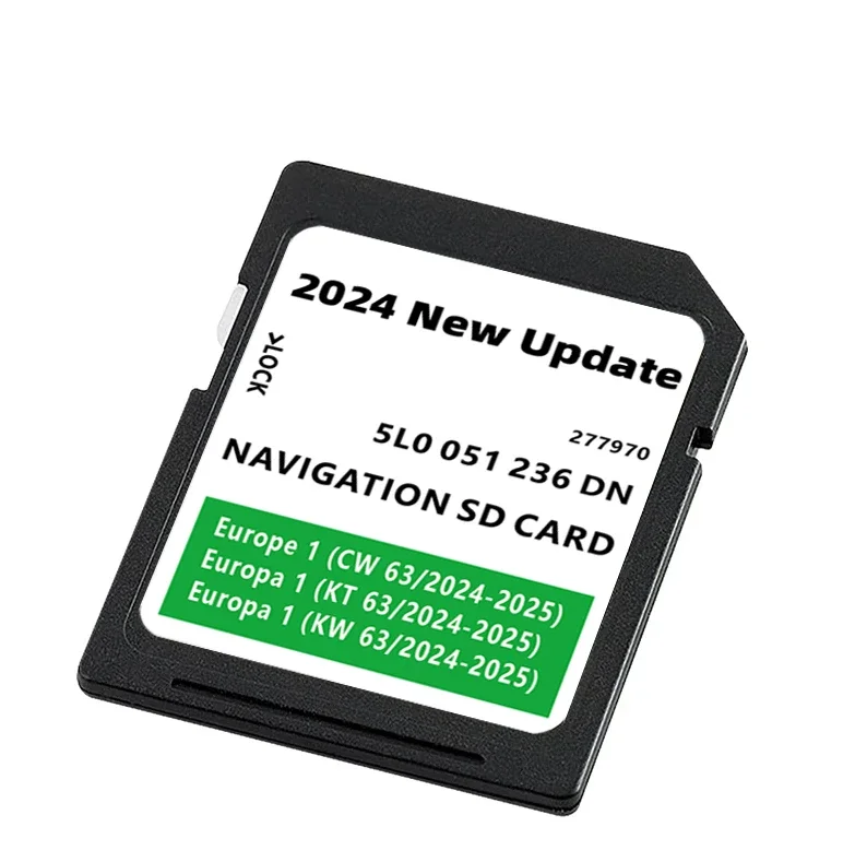 for Skoda Amundsen2 Octavia/Superb/Fabia/Rapid Sat Nav 32GB SD Card Europe UK 2024-2025 5L0051236DN Navigation Maps