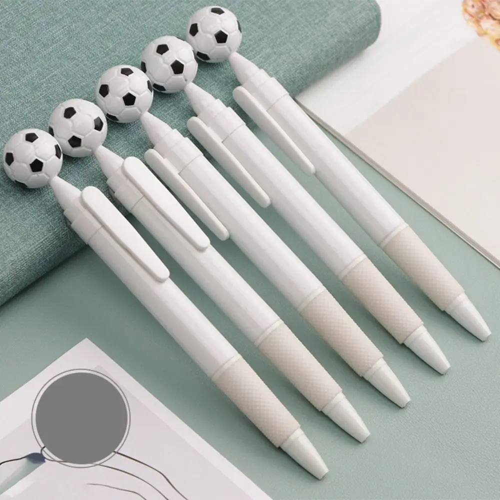 5 Pcs/Bag Wrting Stationery Cute Football Ballpoint Pen Multi-use Creative Ink Pens Durable Portable Writing Pens Note Taking