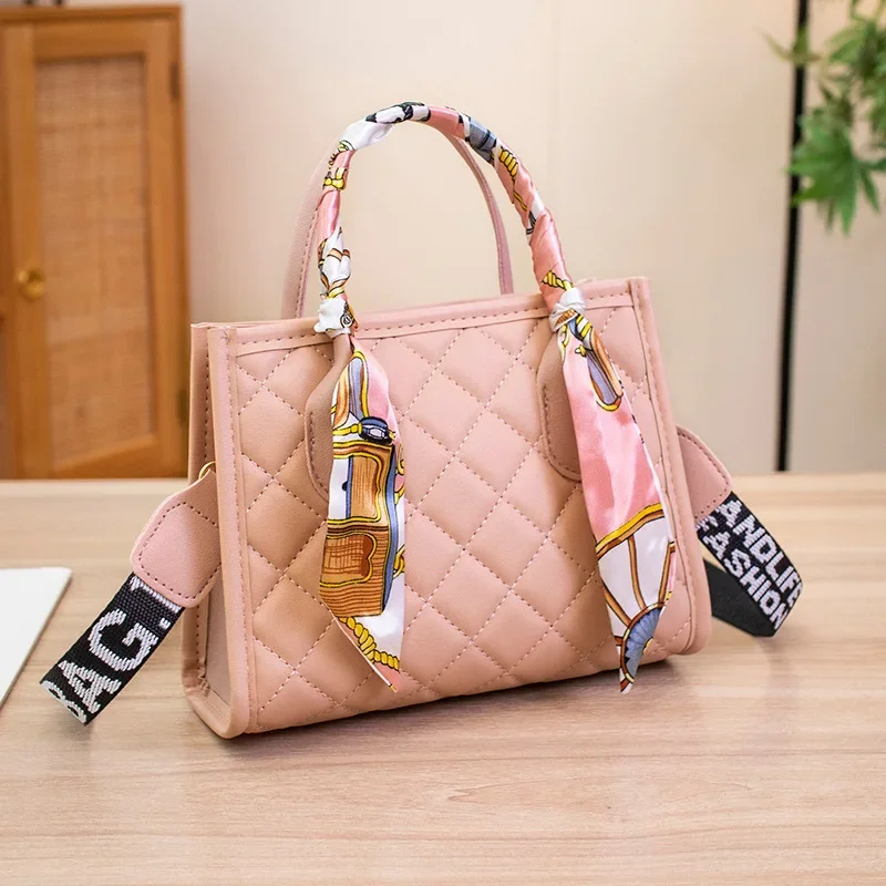 

Newposs Plaid Pattern Handbag Women's Buckle Decor Flap Purse Fashion PU Leather Crossbody high quality bag Bag