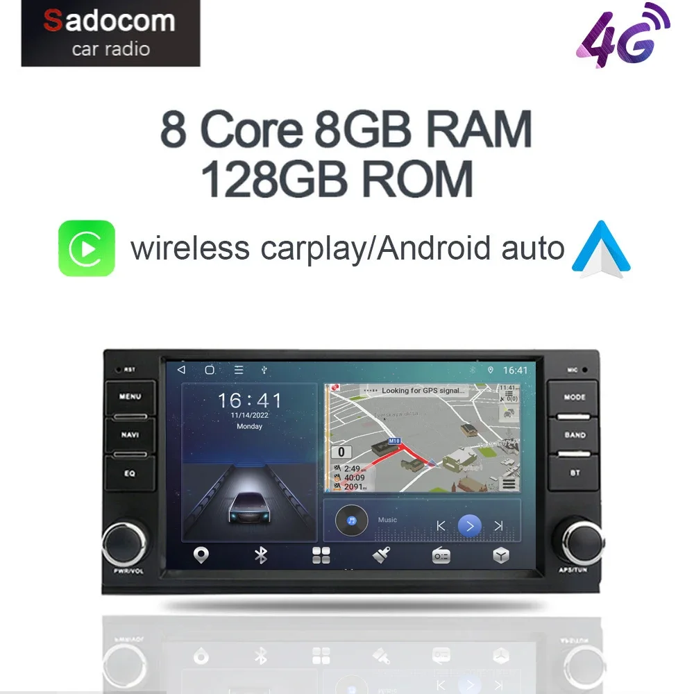 Carplay 4G LTE DSP 2 din Android 12,0 carplay 6 ГБ ОЗУ 128 ГБ Автомобильный DVD-плеер GPS Авторадио автомобильное радио для Jeep Cherokee 2000-2013