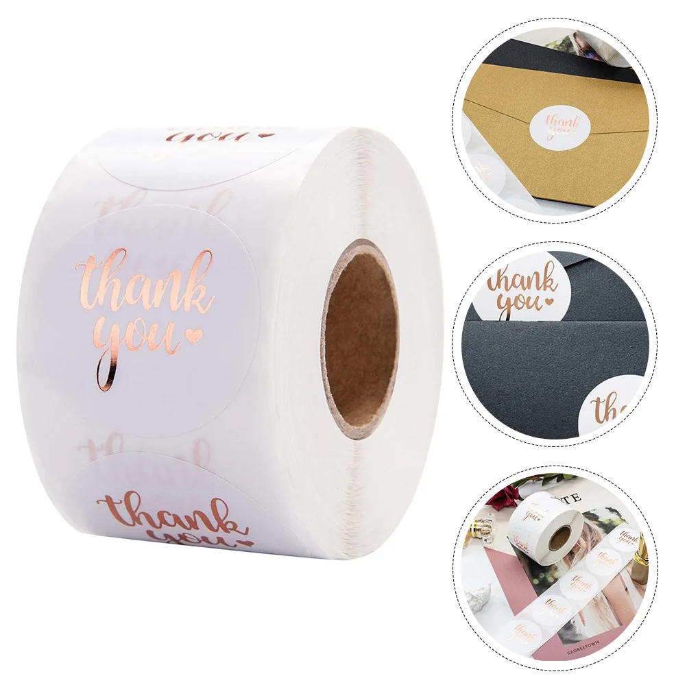 

Tabs Sticker Roll Envelope Seals Stickers Thank You Wedding for Favors Appreciation