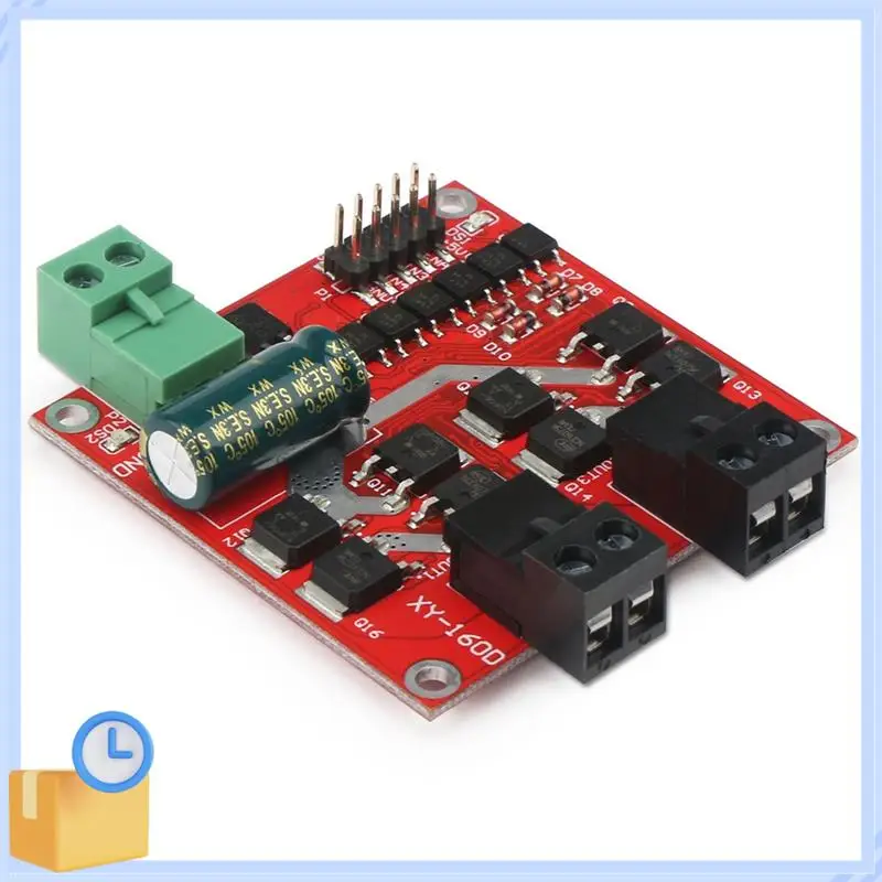 Популярный 1 шт. красный 7A 160 Вт 12 В 24 В двухканальный модуль драйвера двигателя постоянного тока H Bridge L298 Оптопара управления логическим ШИМ-приводом