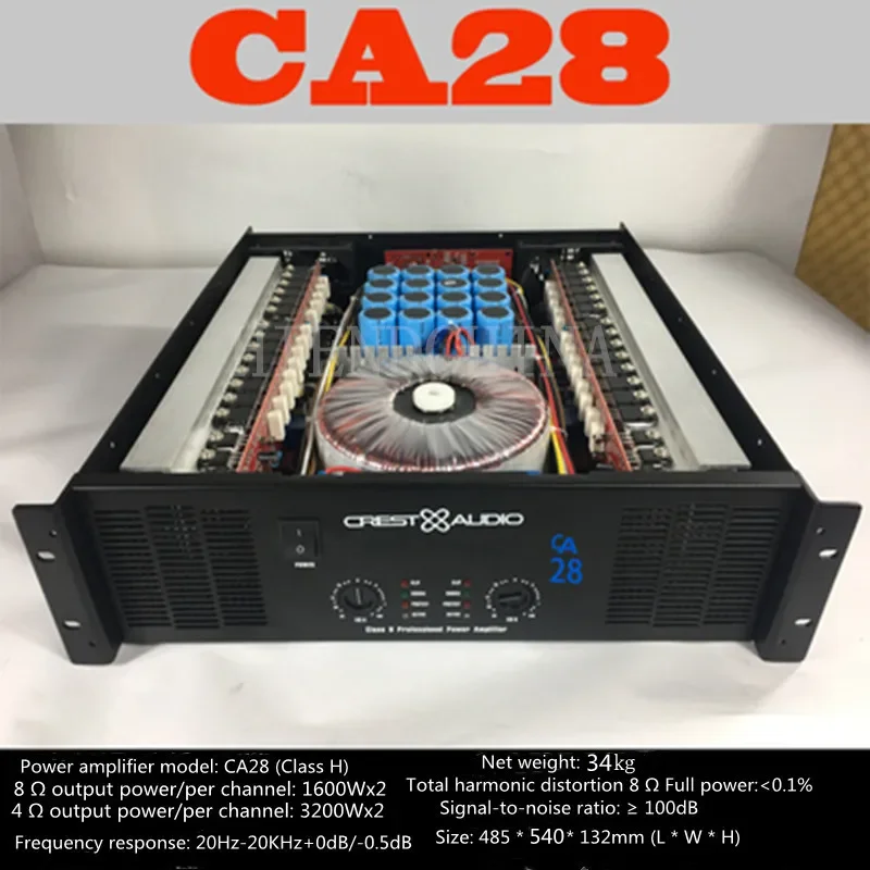 CA28 Professional Power Amplifier Pure Power Amp 2 Channels (3u) KTV/Stage/Home Entertainment KTV 8Ohm 1600W*2/3200W*2