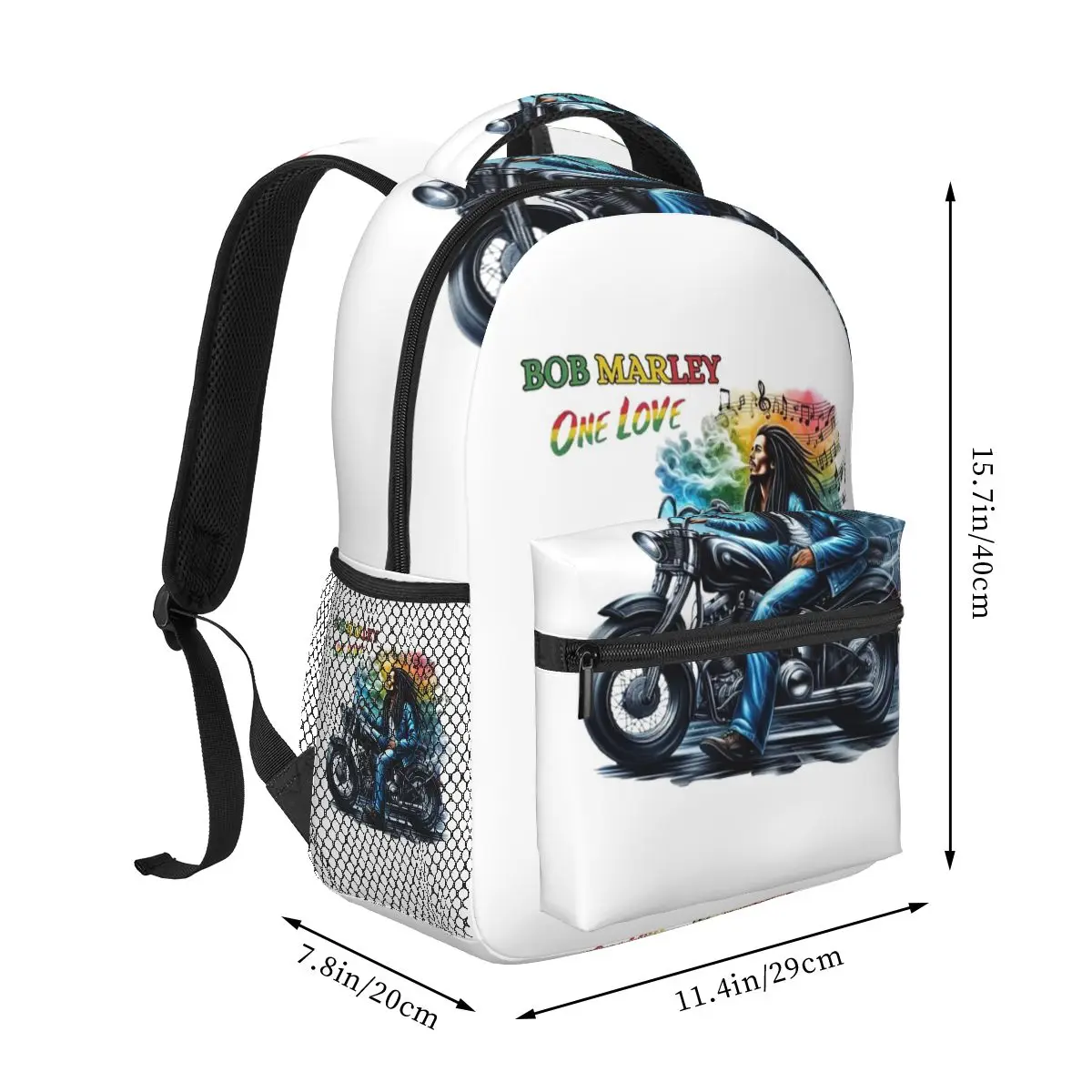 Jamaica Reggae Rock Bob Marley Backpacks Boys Girls Bookbag Students School Bags Travel Rucksack Shoulder Bag Large Capacity