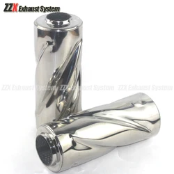 New Universal modified Stainless steel exhaust pipe  Automobile Exhaust muffler Spiral exhaust pipe in the drum