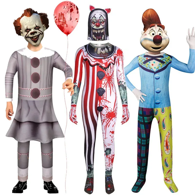 2022 الاطفال تأثيري البدلة هالوين زي المفقودة أولي زي بذلة قناع مجموعات كاملة الرعب مهرج كرنفال هدية عيد ميلاد للأطفال #1