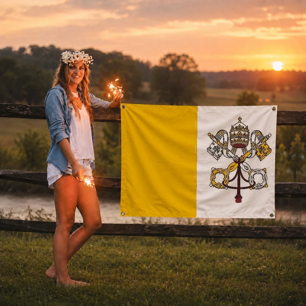 Vatican banner Flag Decoration Outdoor Picnic Party Art Hanging Home Camping Party Banner
