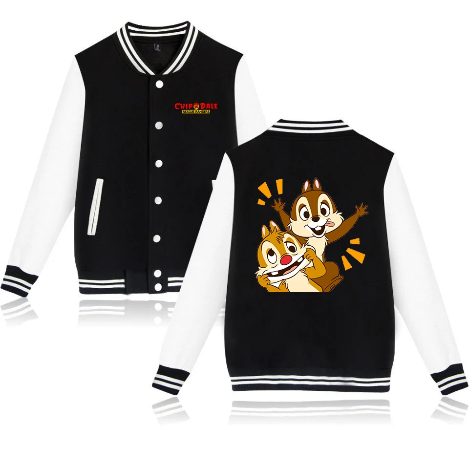 

Chip n Dale Bomber Jacket Women Men Autumn Baseball Jacket Coat Cartoon Kid Streetwear Harajuku Bomber College Jacket