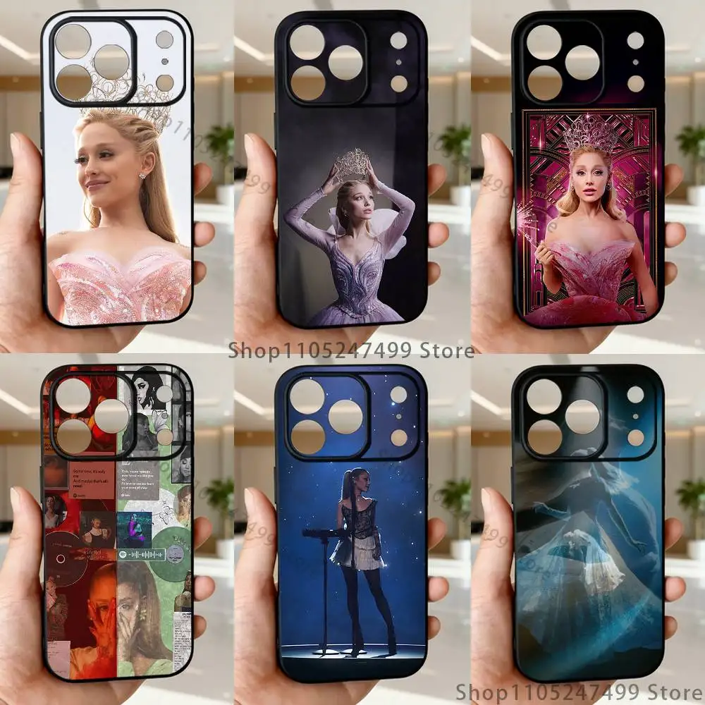 

Singer A-Ariana Grande Phone Case For iPhone 17,16,15,14,13,12,11,Pro Max,XSX,,XR,SE,Mini,8,7,Soft Silicone Black Cover