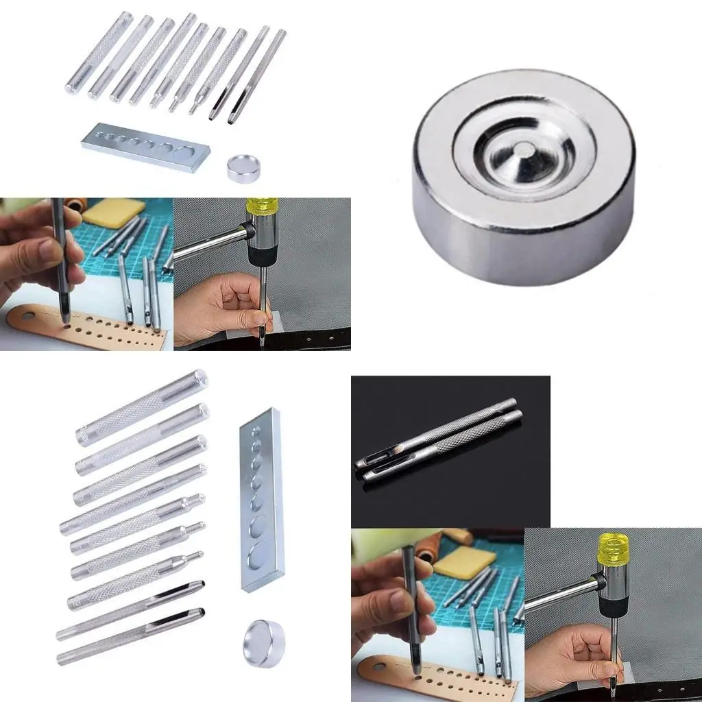 

Наборы инструментов для фиксации застежек-кнопок Набор ручных инструментов для шитья, изготовления изделий из кожи, курток, X3UC