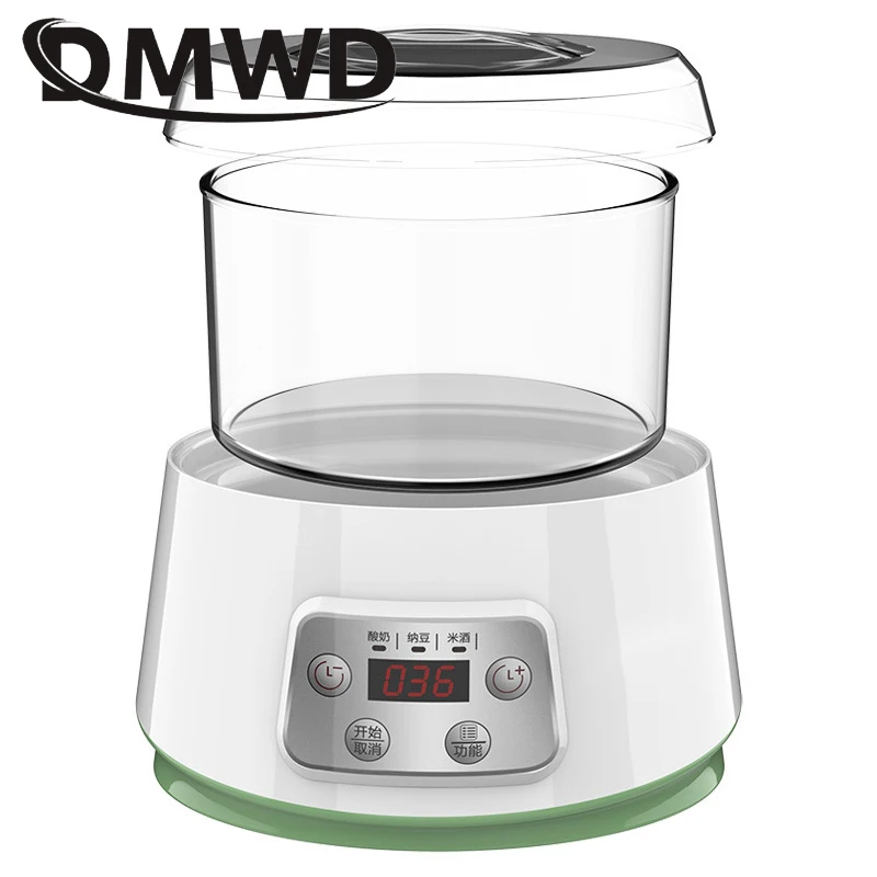 Mini Electric Yogurt Maker Automatic Leben Enzyme Fermenter Yoghurt Glass Container Cups Natto Rice Wine Fermenting Machine
