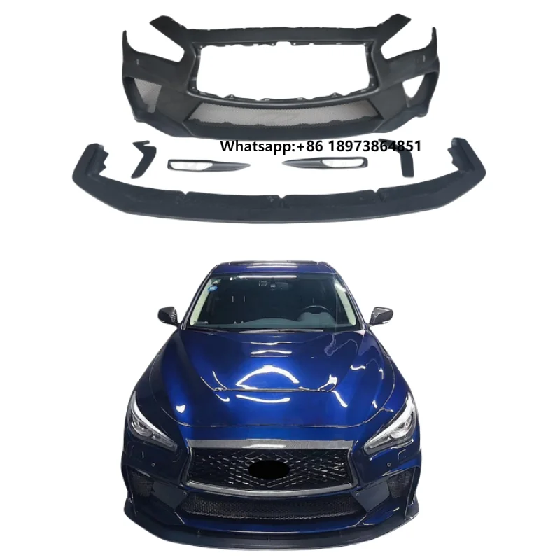 

High Quality Large Amount of Spot Auto Parts for R Infiniti Q50 Q50L Modified Front Bumper Front Lip Body Kit