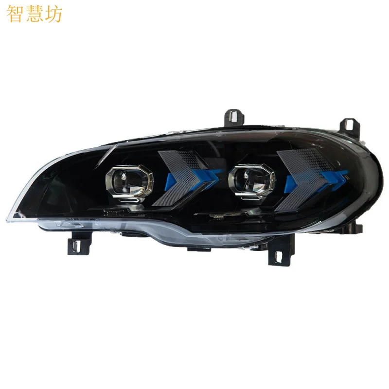 Suitable for 2007-2013 BMW X5 Headlight Assembly E70 Modified LED Lens Arrow Daytime Running Light LED Turn Signal Light