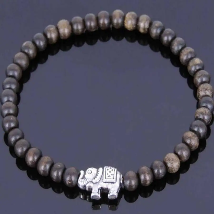 

Handmade Sandalwood elephant bracelet,men's cuff button bracelet,Ramadan prayer bead,women's meditation,holiday gift,daily wear