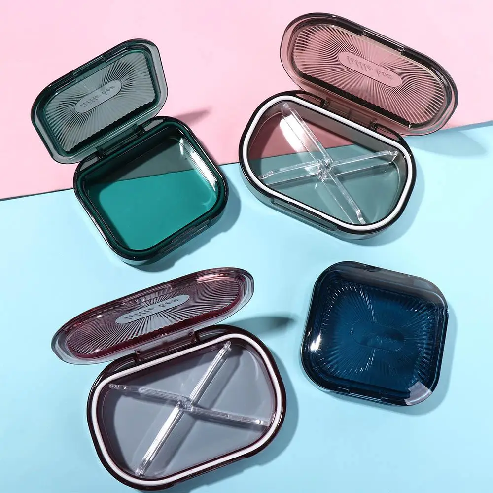 

Pill Box With Partition Plate Women Invisible Braces Storage Case Transparent Jewelry Box Rings Container Earring Storage Case