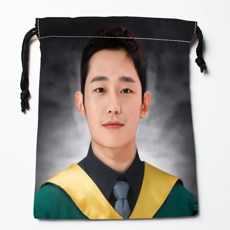 Custom POP Jung Hae In Drawstring Bags Dust-Proof Fashion Print Fabric Storage Bags Boys Girls Festive Gift 18X22cm 0414